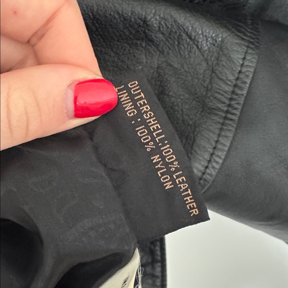 G-III Vintage Women's Genuine Black Leather Longline Jacket - Size S - Picture 6 of 6